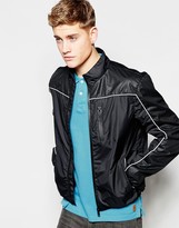 Thumbnail for your product : Kara Ross Brave Soul Nylon Mesh Top Piped Bomber Jacket