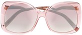 Thumbnail for your product : Emmanuelle Khanh Oversized Two Tone Sunglasses