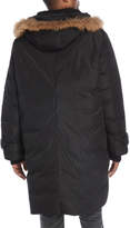 Thumbnail for your product : Mackage Black Real Fur-Trimmed Down Long Coat