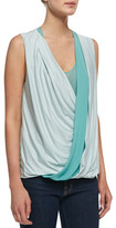 Thumbnail for your product : Robert Rodriguez Jersey Wrap-Stripe Sleeveless Top