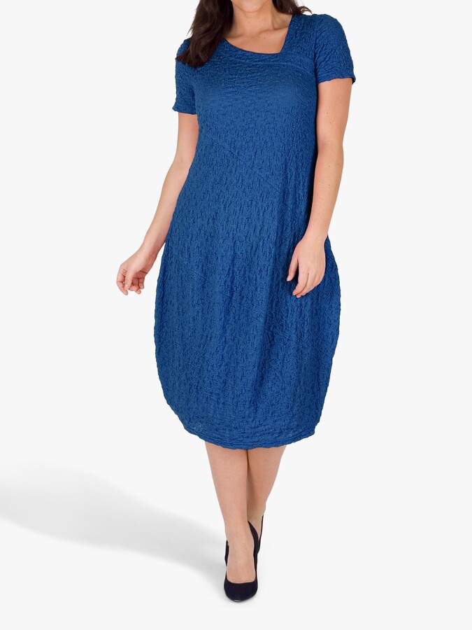 Cobalt Chesca Dresses With Sleeves Chesca Textured Bubble Dress