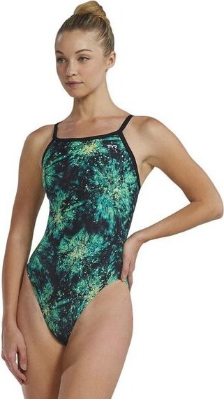 TYR Women's Durafast Lite Diamondfit One Piece Swimsuit Competitive 26 Green
