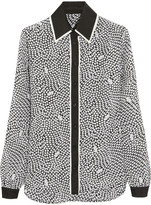 Thumbnail for your product : Karl Lagerfeld Paris Bree printed silk shirt