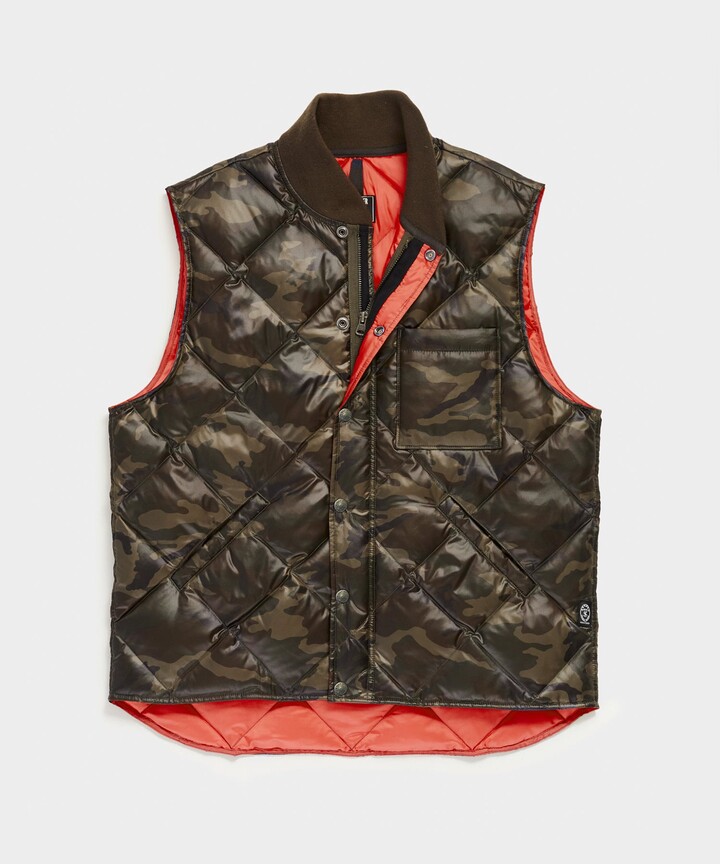 Todd Snyder Japanese Down Quilted Vest in Camouflage ShopStyle Outerwear