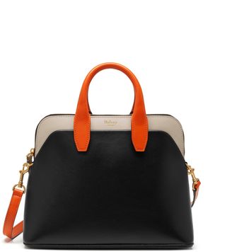 Mulberry Small Colville Black, Bright Orange and Chalk Smooth Calf