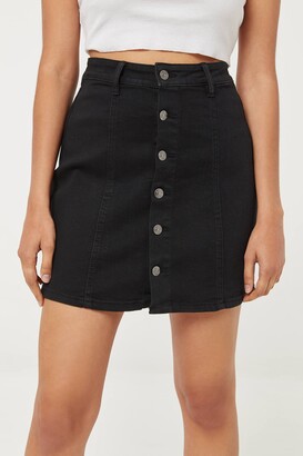 Ardene Jean Buttoned Mini Skirt