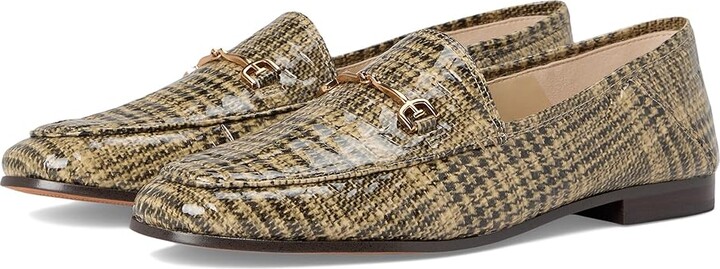 Sam Edelman Loraine Women's Dress Sandals Khaki Plaid : 10 M, Leather/Textile