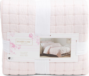 TJMAXX Bow Quilt Set, Cotton/Polyester