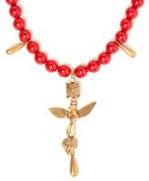Thumbnail for your product : Valentino Bead Embellished Necklace - Womens - Red