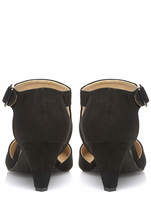 Thumbnail for your product : Evans Black Suedette Cutout Court Heels