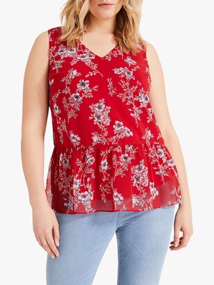 plus size red tops uk