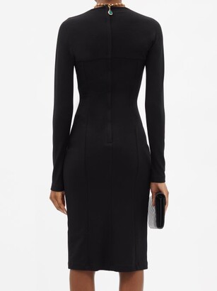 Dolce & Gabbana Sweetheart-neckline Jersey Midi Dress - Black