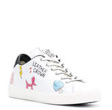 Thumbnail for your product : Leather Crown cartoon-print sneakers