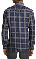Thumbnail for your product : Jared Lang Checkered Cotton Button-Down Shirt