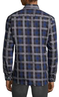 Jared Lang Checkered Cotton Button-Down Shirt