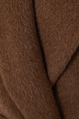 Totême Belted Brushed-alpaca Coat - Brown