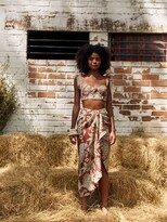 Thumbnail for your product : Johanna Ortiz Organic Linen Wrap Midi Skirt