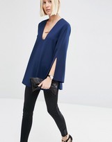 Thumbnail for your product : ASOS Tunic Top With Square V-Neck
