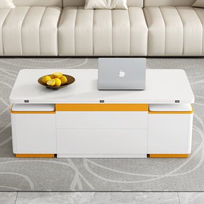 Ivy Bronx Lift-Top Coffee Table With Storage Stools