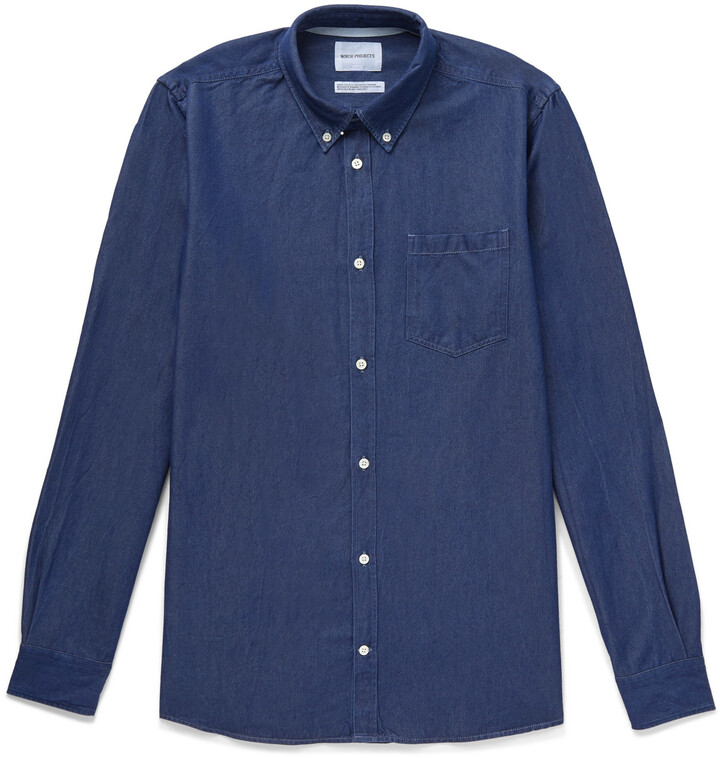 Norse Projects Anton ButtonDown Collar Denim Shirt ShopStyle