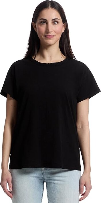 Mod-o-doc Short Sleeve Favorite T-Shirts Women's Clothing Black : MD (US 8-10), Cotton