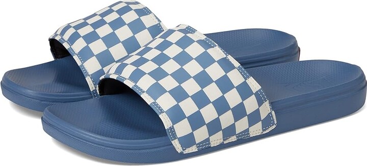 Vans La Costa Slide-On (Checkerboard Captains Blue) Shoes - ShopStyle