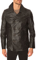 Thumbnail for your product : Schott NYC Black Leather Pea Coat
