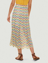 Thumbnail for your product : Claudie Pierlot Chevron-pattern woven maxi skirt