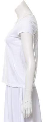 Rebecca Minkoff Short Sleeve V-Neck Top White Short Sleeve V-Neck Top