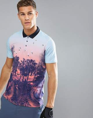Ted Baker Golf Polo With Print