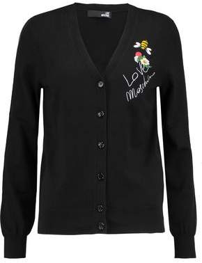 Love Moschino Embroidered Cotton Cardigan