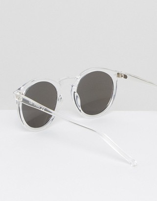 Selected Round Sunglasses in Clear