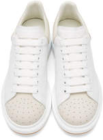 Thumbnail for your product : Alexander McQueen White and Beige Oversized Sneakers