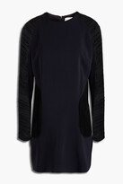 Thumbnail for your product : Dion Lee Cutout Fringed Two-tone Stretch-cady Mini Dress