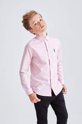 Next Boys Pink Long Sleeve Oxford Shirt (3-16yrs) - Pink
