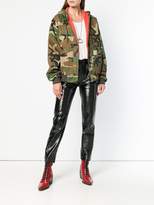 Thumbnail for your product : R 13 military printed bomber jacket