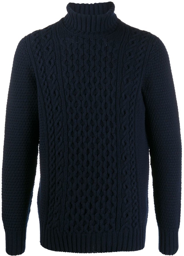 cable knit turtleneck mens
