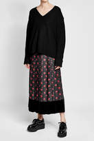 Thumbnail for your product : McQ Printed Silk Skirt with Velvet