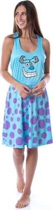 Intimo Disney Monsters Inc Womens Sulley Pajamas Nightgown Costume Dress (X-Small) Blue