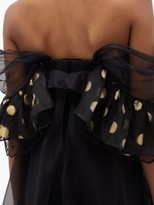 Thumbnail for your product : Dundas Ruffled Off-the-shoulder Lace Mini Dress - Black