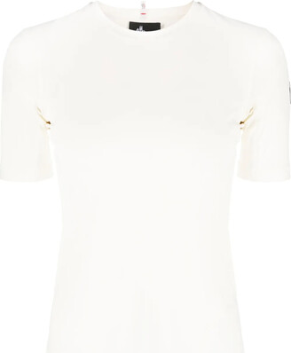 Tシャツ・カットソー MONCLER T-SHIRT WITH CROCHET DETAIL Moncler T-shirt With Crochet Detail - ShopStyle