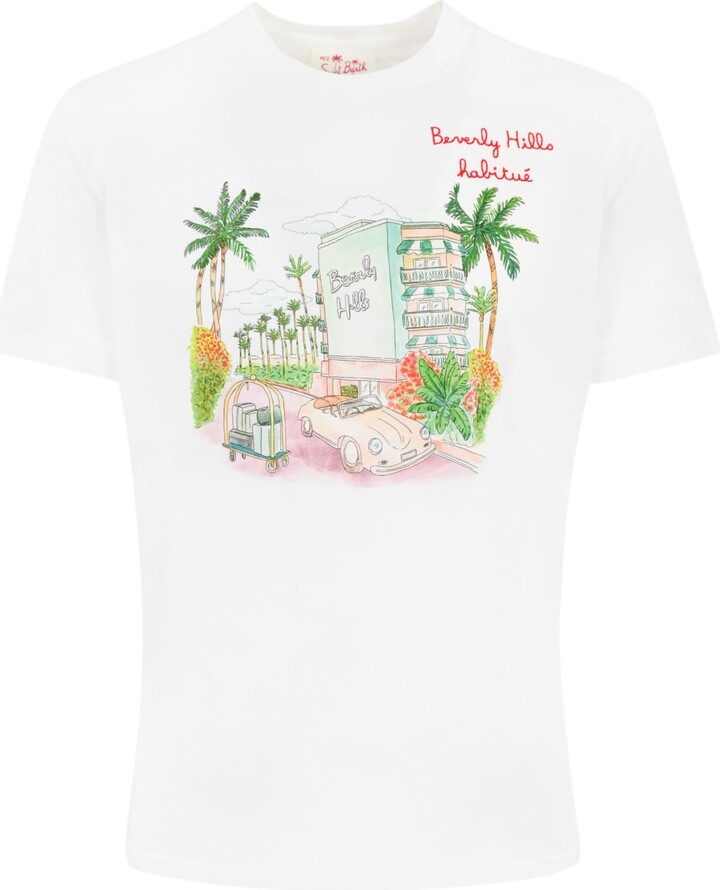 MC2 Saint Barth T-shirt With beverly Hills Habitue Embroidery