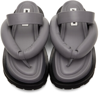 Jil Sander Grey Oversize Strap & Sole Sandals