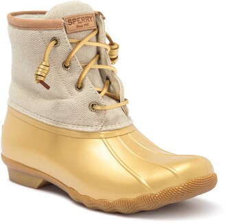 sperry yellow rain boots