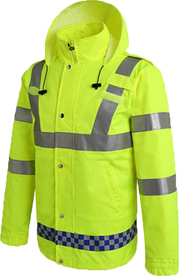 HDH Hi Viz Bomber Jacket Two Tone Reflective Tape Waterproof Quilted