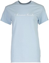 Thumbnail for your product : boohoo Petite 'I Know Huh' Slogan T-Shirt
