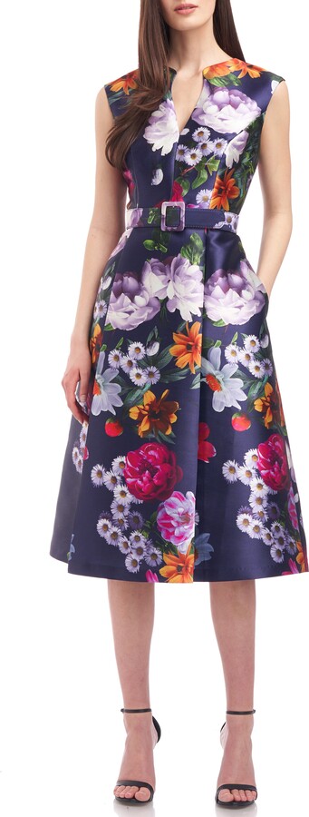 kay unger fit and flare dress