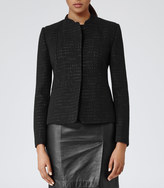 Thumbnail for your product : Reiss Juliette CHECK PRINT JACKET NIGHT SKY
