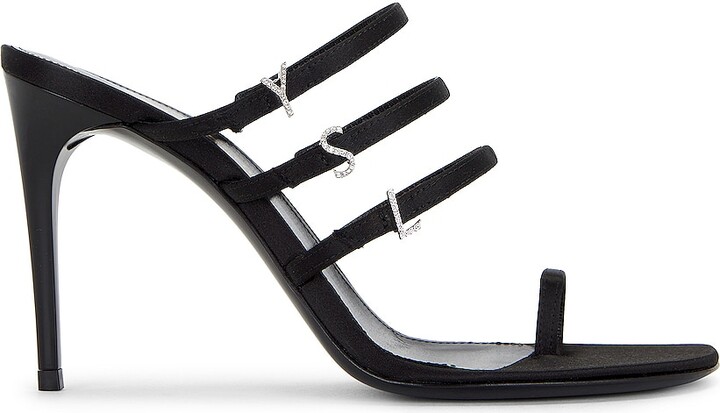 【関税&送料込】Saint Laurent Gippy 90 Lex Sandal Black With Saint Laurent Gippy 90 Sandal in Black - ShopStyle