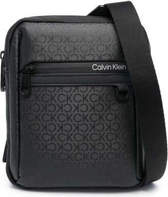 calvin klein monogram logo crossbody bag